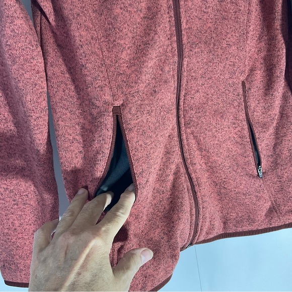 LL Bean Sweater Fleece Full-Zip Long Sleeve Front Pockets Chest Logo Jacket XS - Picture 8 of 15